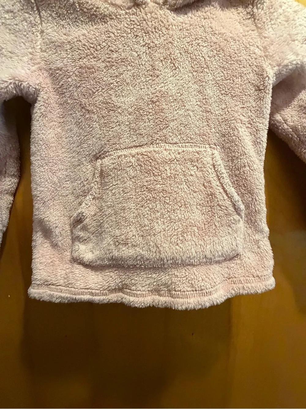 Carter's Plush Hooded Crewneck Sweater in Soft Pink
